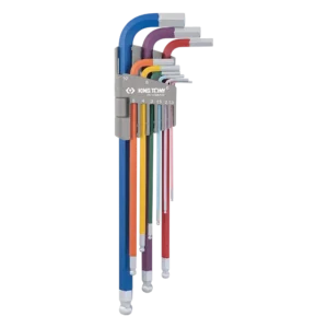 طقم الن كي ملون 9ق مسدس طويل H10-H1.5ملم