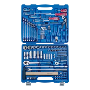 شنطة سوكت 1/2"+1/4"(جيدور)+عدة 77 قطعة